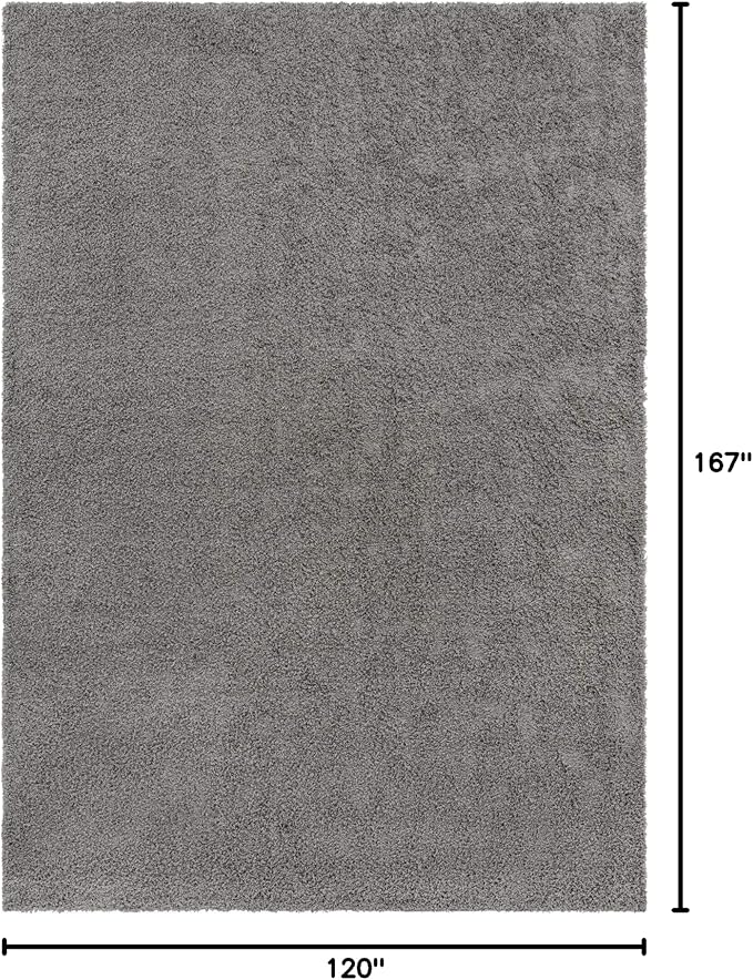Unique Loom Solid Shag Collection Area Rug - Image 2