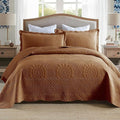 MarCielo 3-Piece 100% Cotton Oversized Bedspread Lightweight Quilt Coverlet by MarCielo