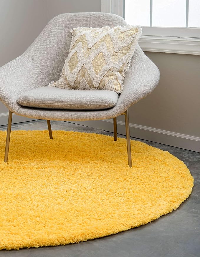 Unique Loom Solid Shag Collection Area Rug - Image 3