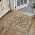 Brown 2x3 Entryway Area Rug Machine Washable Doormat Kitchen Vintage Distressed by PureCozy