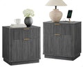 T4TREAM 23'' Fluted Nightstand Set of 2 by T4TREAMFurniture