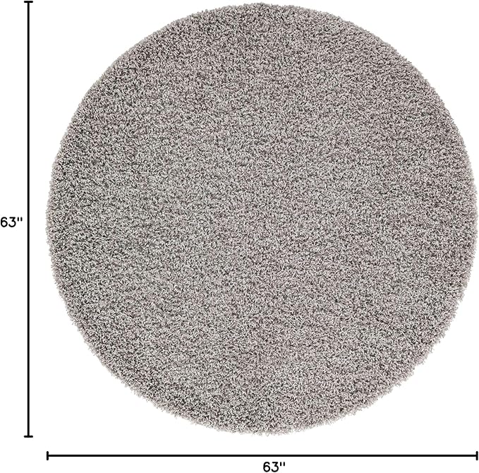 Unique Loom Solid Shag Collection Area Rug - Image 2