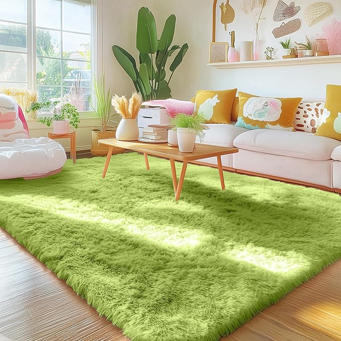 OLANLY Area Rugs for Living Room Bedroom, Machine Washable 4x5.9 ft Soft Fluffy - Image 6