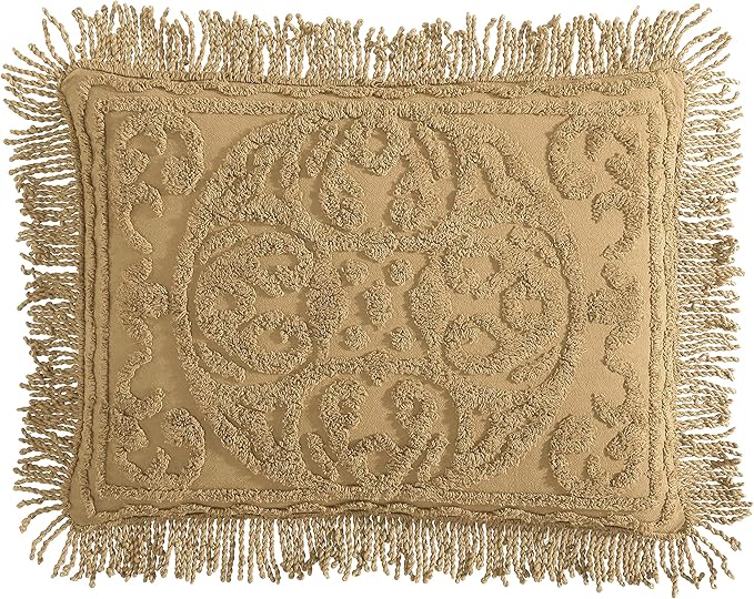 Beatrice Home Fashions Medallion Chenille Bedspread, Standard Sham by BeatriceHomeFashions