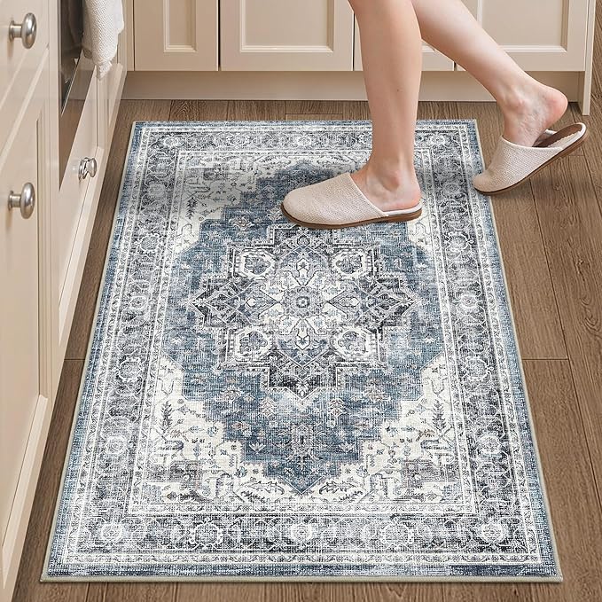 Area Rug 2x3 Entryway Rug Soft Washable Doormat Non Slip Low Pile Lightweight - Image 3
