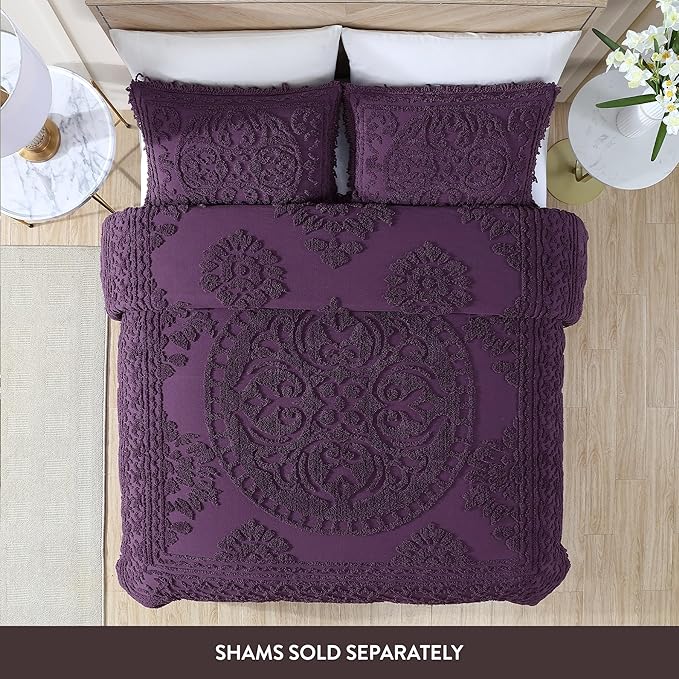 Beatrice Home Fashions Medallion Chenille Bedspread - Image 2
