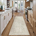 2x6 Taupe Runner Rug Hallway Non Slip Kitchen Vintage Distressed Long Carpet by PureCozy