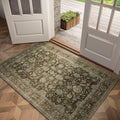 Washable 2x3 Entryway Rug, Boho Non-Slip Door Mat Vintage Distress Small Rugs by Hedwior
