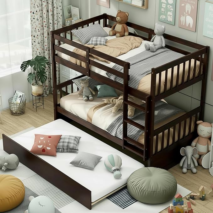 KOMFOTT Wood Twin Over Twin Bunk Bed by KOMFOTT