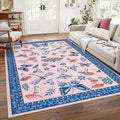 Mushroom Insect Washable Rug 5x7 Area Rugs by ROYHOME