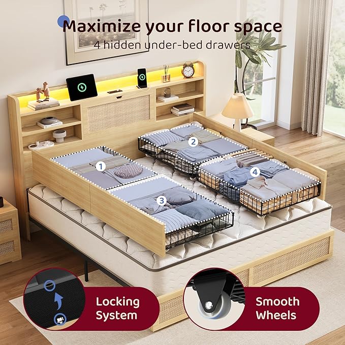King Size Rattan Bed Frame - Image 4