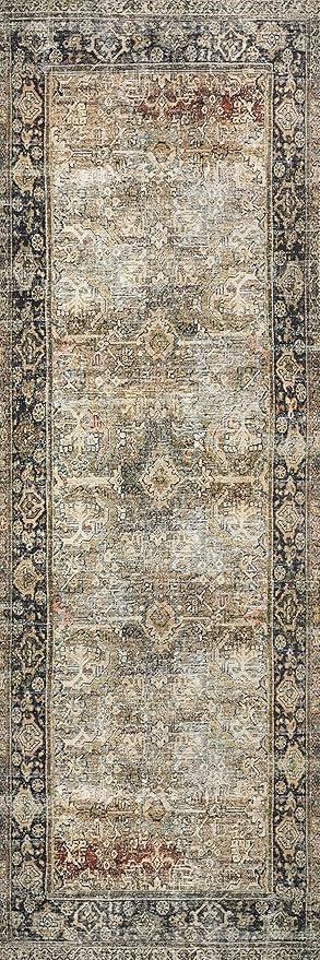 Loloi Layla Collection LAY-03 Olive/Charcoal 2'-6" x 9'-6" .13" Thick Runner Rug - Image 8