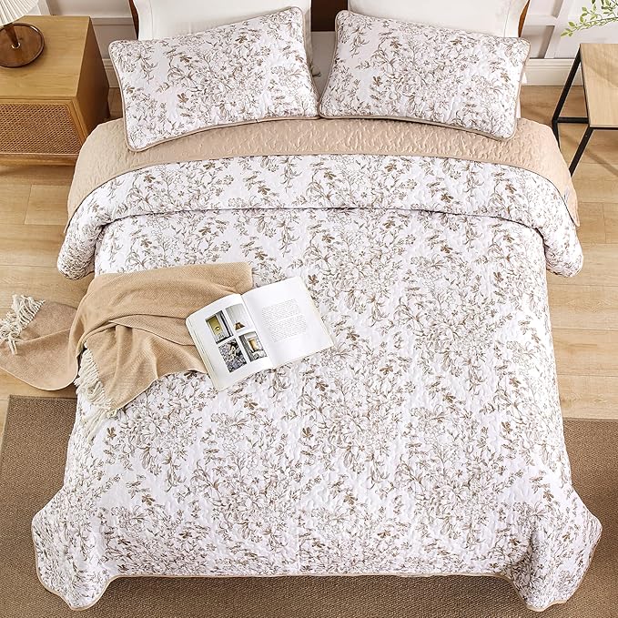 WONGS BEDDING California King Quilt Sets, Botanical Quilt - Image 8