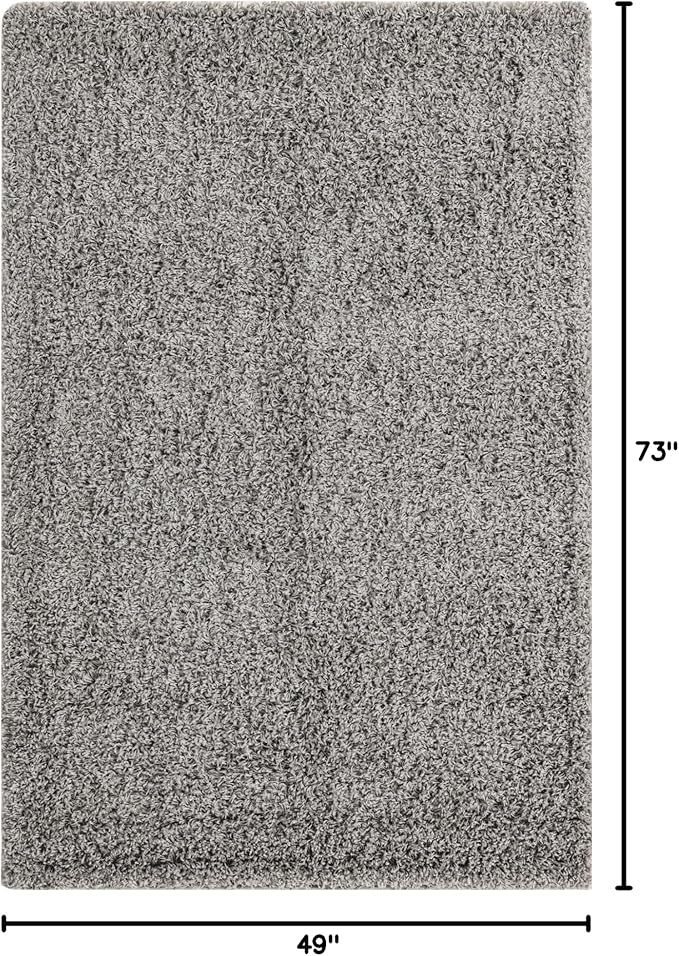 Unique Loom Solid Shag Collection Area Rug - Image 2