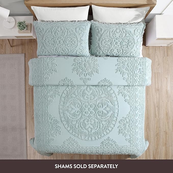 Beatrice Home Fashions Medallion Chenille Bedspread - Image 2