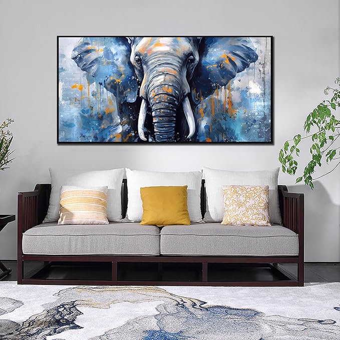 Elephant Wall Art for Living Room, Animal Canvas Wall-Decor for Bedroom - Image 6