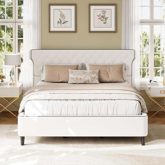 Christopher Knight Home Salus Linen Upholstered King Size Bed Frame by ChristopherKnightHome