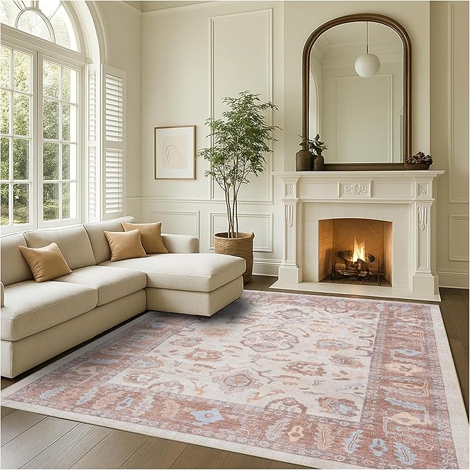 Fame Rugs Brown Modern Oushak Rug 9x12, Vintage Turkish Colorful Oriental by FameRugs