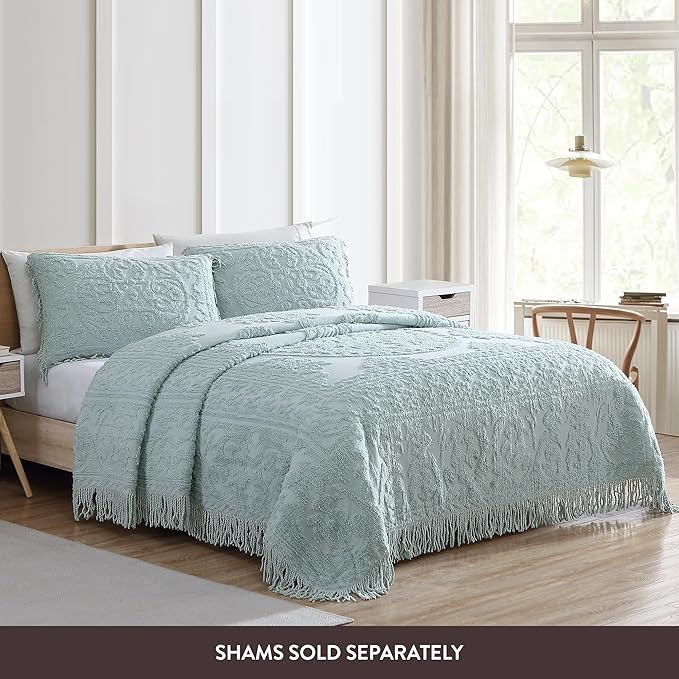 Beatrice Home Fashions Medallion Chenille Bedspread - Image 3