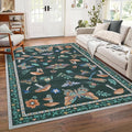 Mushroom Washable Area Rug 6x9 Rugs by ROYHOME