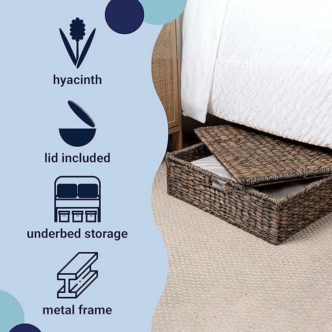happimess BSK2015B Holden 30" Classic Costal Hand-Woven Hyacinth Wicker Under - Image 3