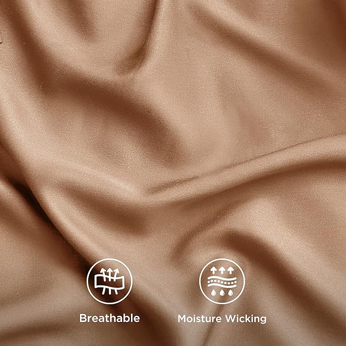 Bedsure Cooling Sheets Twin XL, Rayon Derived from Bamboo, Breathable & Soft - Image 4