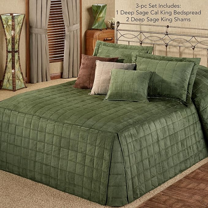 Touch of Class Camden Luxury Bedding | Warm Deep Sage Green Color | Grande - Image 2