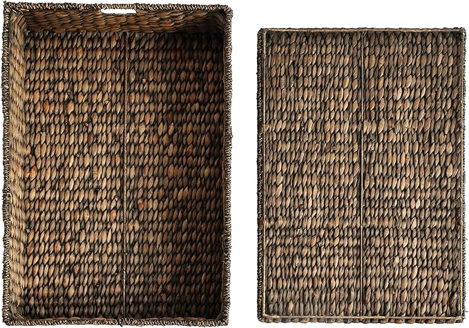happimess BSK2015B-SET2 Holden 30" Classic Costal Hand-Woven Hyacinth Wicker - Image 5