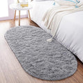 Noahas Fluffy Grey Rugs for Bedroom Living Room, Shag Hallway Runner Rug by ModernHomeDecor