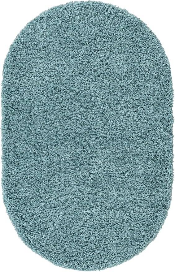 Unique Loom Solid Shag Collection Area Rug - Image 3