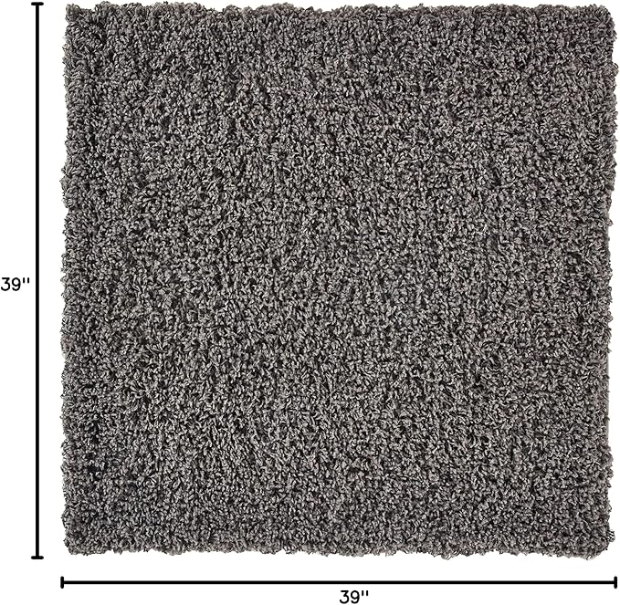 Unique Loom Solid Shag Collection Area Rug - Image 3