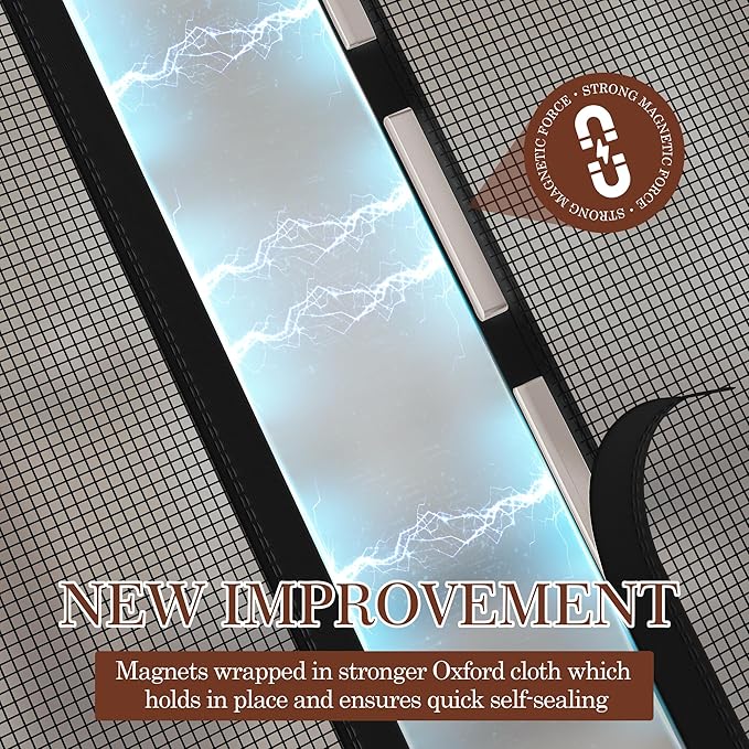 Yotache Magnetic Screen Door Fits Door Size 32 x 98, Screen Size 34" x 99" - Image 3