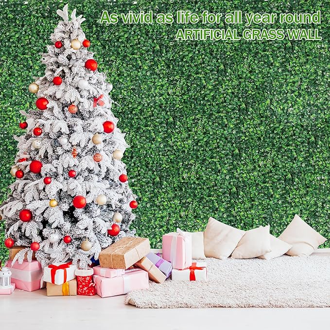 Ogrmar 24 PCS 10"x10" Artificial Boxwood Panels Topiary Hedge Plant, Privacy - Image 5
