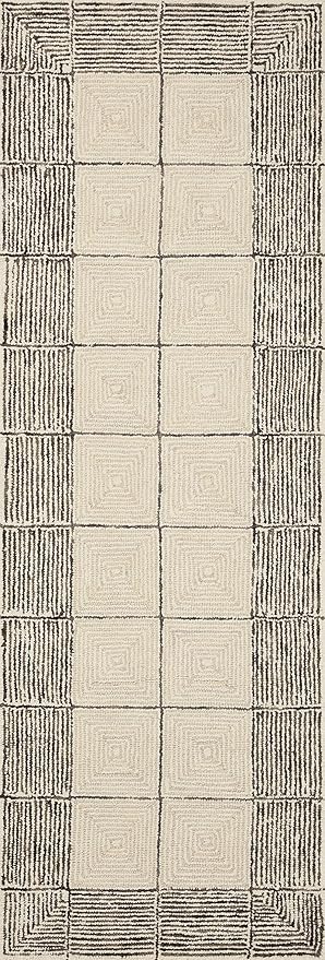 Loloi Chris Loves Julia Francis Collection FRA-02 Cream/Black 8'-6" x 12' Area - Image 7