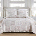 MarCielo 3-Piece 100% Cotton Bedspread Lightweight Quilt Coverlet Embroidery by MarCielo