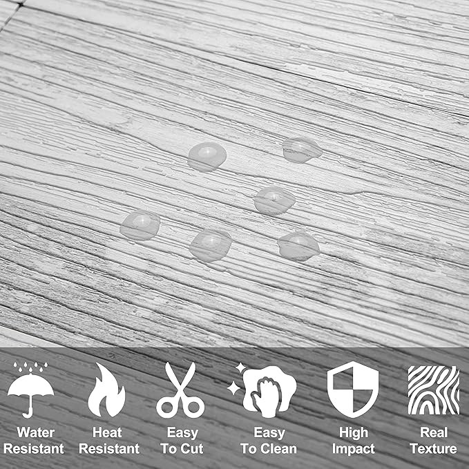AULIGET Peel and Stick Backsplash PVC Tile, 3 Inch x 6 Inch White Birch Stick - Image 3