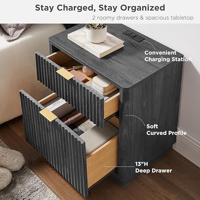 T4TREAM 23'' Fluted Nightstand - Image 3