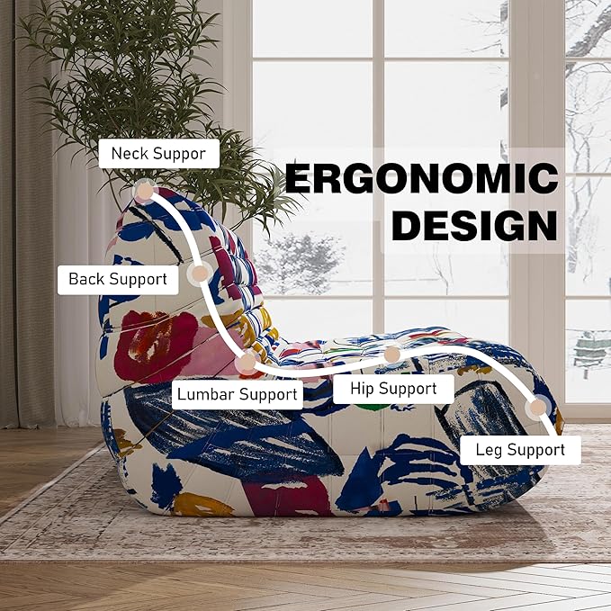 Big Bean Bag Chairs for Adults, 3 Seater Large Bean Bag Sofa, Fireside Chair - Image 5