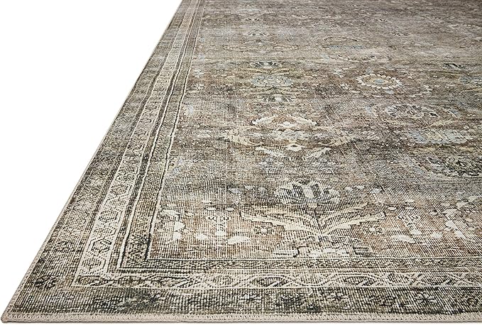 Loloi Layla Collection LAY-13 Antique/Moss 5'-0" x 7'-6" .13" Thick Area Rug - Image 7