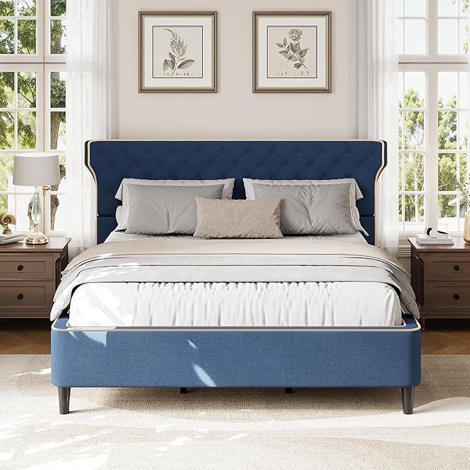 Christopher Knight Home Salus Linen Upholstered King Size Bed Frame by ChristopherKnightHome