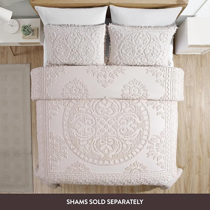 Beatrice Home Fashions Medallion Chenille Bedspread - Image 3
