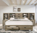 Roundhill Furniture Loiret Light Gray Finish Wood Storage Platform WallBed by RoundhillFurniture