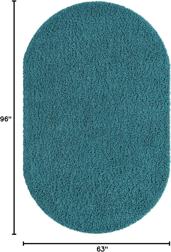 Unique Loom Solid Shag Collection Area Rug - Image 2