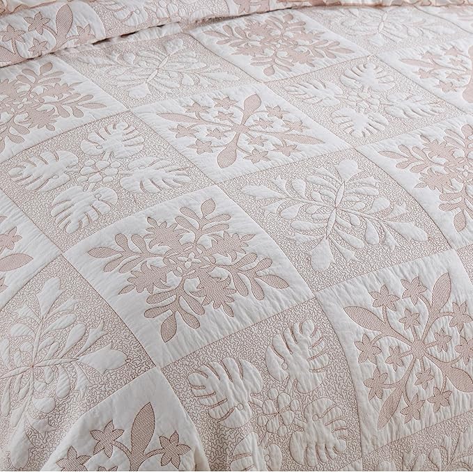 MarCielo 3-Piece 100% Cotton Oversized Bedspread Lightweight Quilt Coverlet - Image 4