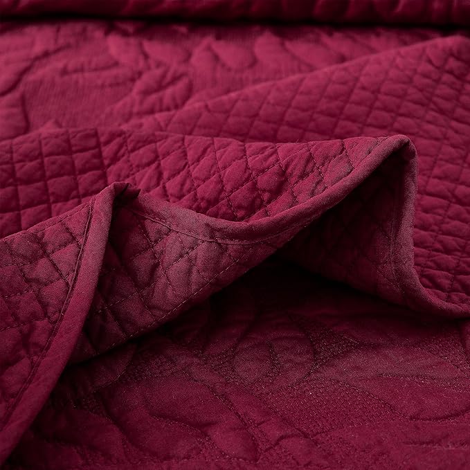 MarCielo 3-Piece 100% Cotton Oversized Bedspread Lightweight Quilt Coverlet - Image 8