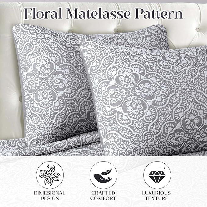 Superior 3 Piece Bedspread Set, Home Bed Decor, Decorative Bed Spread, 2 Pillow - Image 3