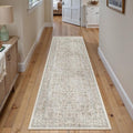 Taupe Runner Rug 2'6"x12' Washable Carpet by PureCozy