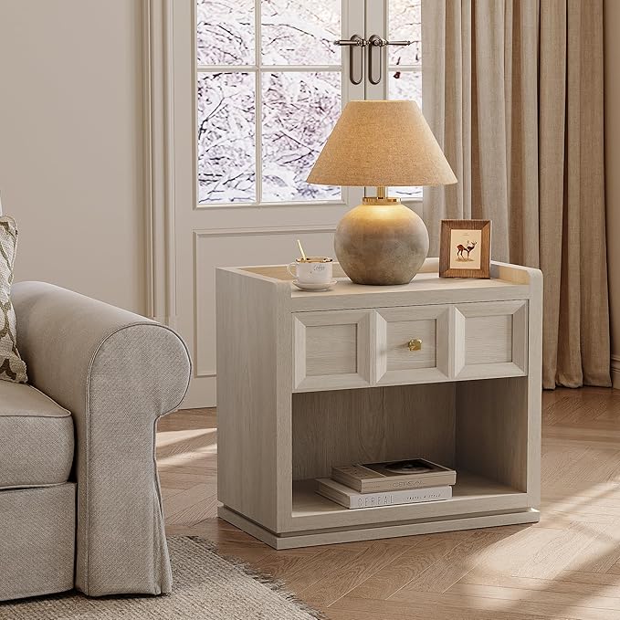 SICOTAS Night Stand Set 2, Large Queen Size Nightstands Set of 2, Modern - Image 6