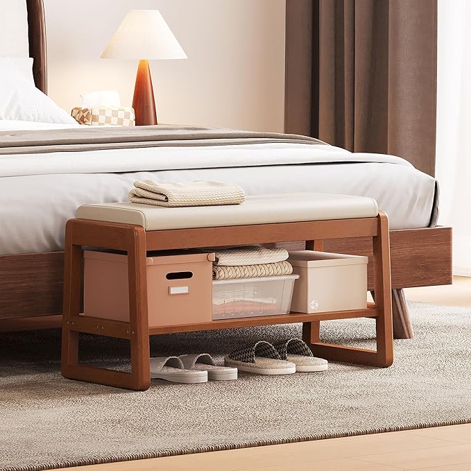 Shoe Bench Storage Rubberwood - Image 7