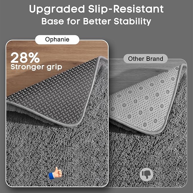 Ophanie 3x5 Rug, Bedside Preppy Dorm Area Rug, College Essentials Non Slip Grey - Image 4